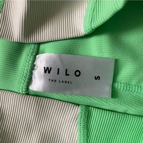 Wilo The Label Shorts Cross Waist Green Stretchy Womens Size Small - Picture 4 of 5